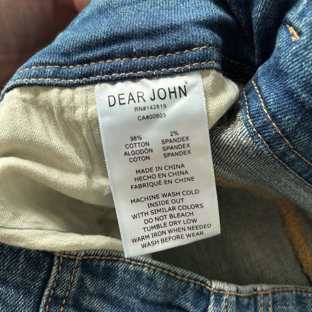 Dear John Blue Denim Wide Leg Jeans Size 31 - Picture 6 of 6